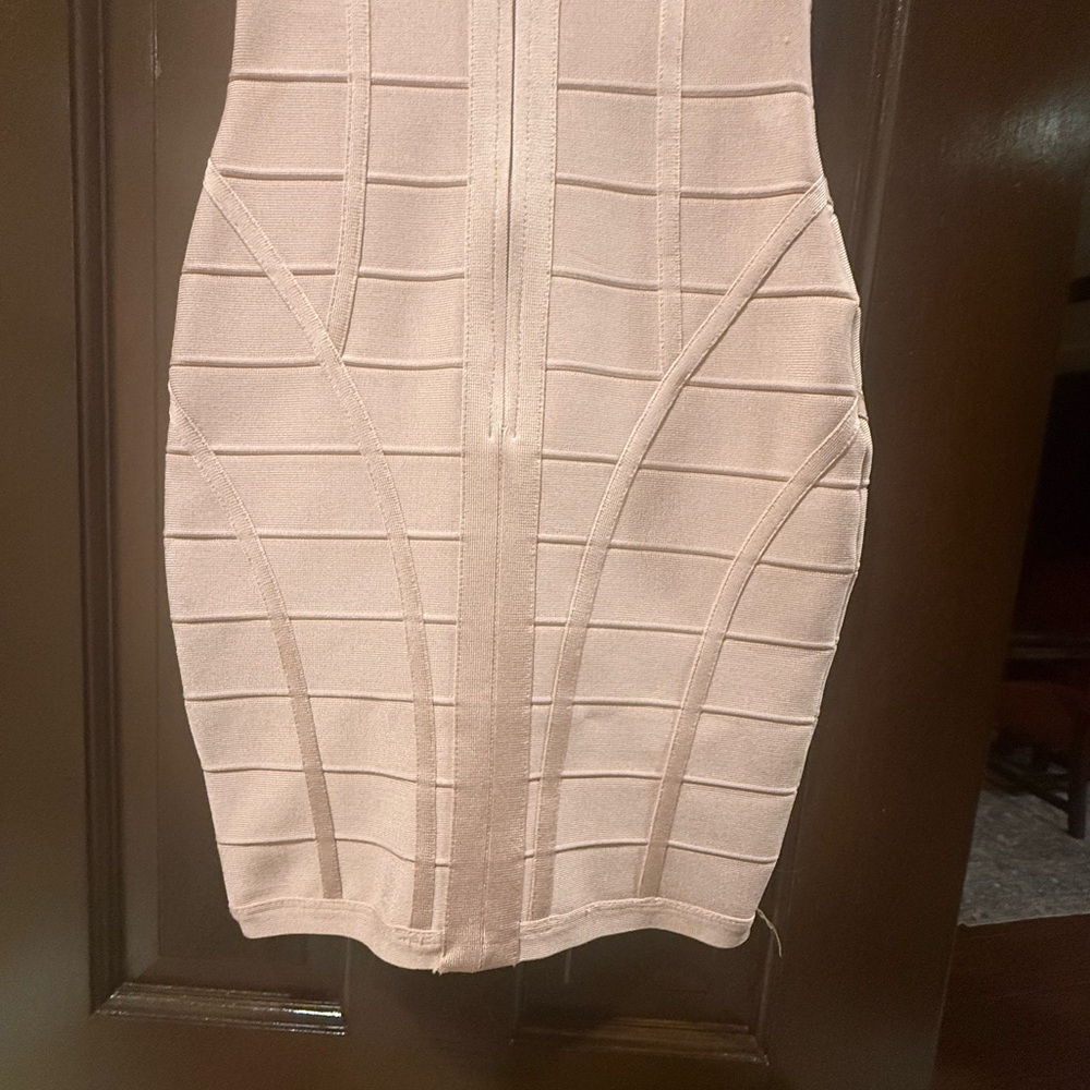 HOUSE OF CB LONDON JENNA MINI COCKTAIL DRESS, SIZE XS, NUDE/ PINK - Picture 7 of 11